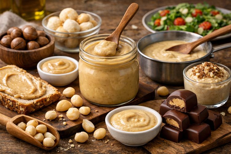 Illustrated placeholder for article titled Macadamia Butter in Spreads, Sauces and Premium Formulations