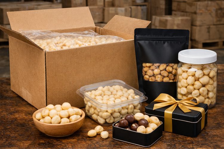 Illustrated placeholder for article titled Bulk, Retail and Premium Packaging Options for Macadamias