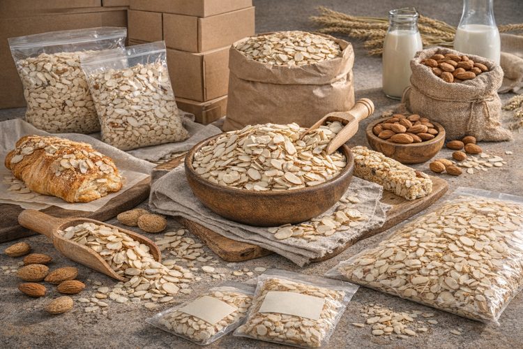 California sliced almonds for bakery, cereal and food manufacturing programs